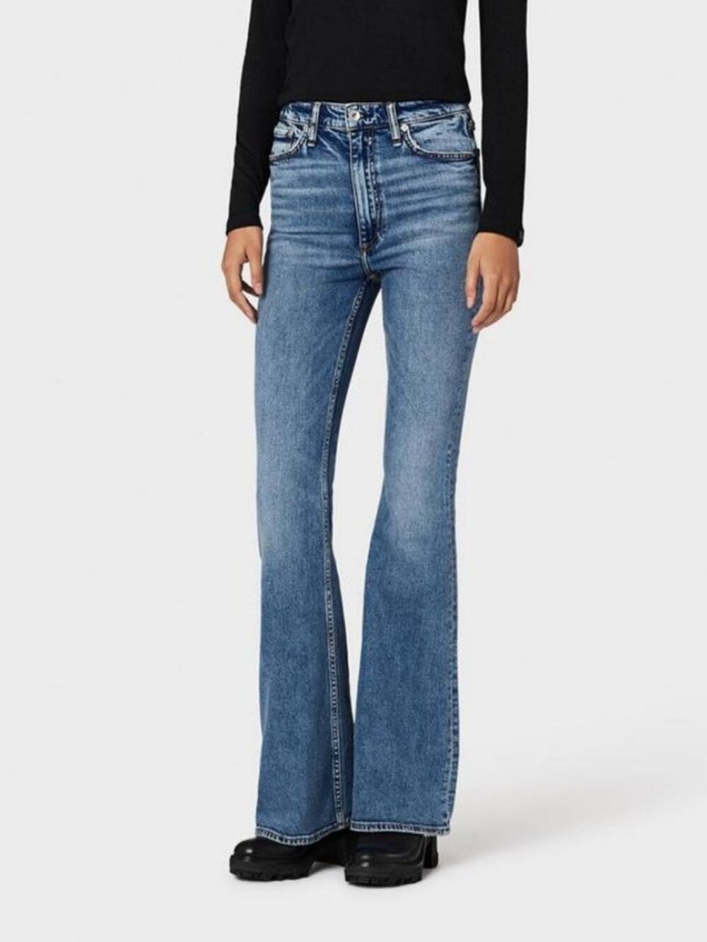 Rag & Bone 'Casey' High Rise Flare Jeans in Blue Waist Size 27